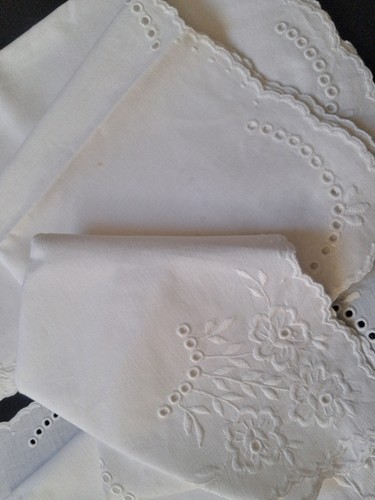 12x bestickte servietten - 12x,