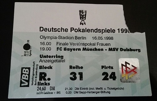 Orig ticket dfb - pokal, finale