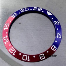 Neu 39,9 mm blau rot Uhr