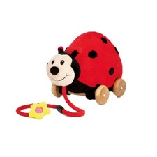 TEDDYKOMPANIET PLÜSCHFIGUR AUF RÄDERN MARIENKÄF - STOFFTIER 26 CM NEU