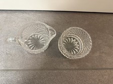 Milchkännchen und Zuckerdose - Set - Glas - Kristall