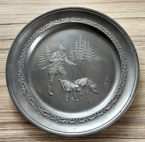 Zinnteller jagdmotiv - zinnteller,
