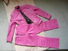 Pink damen lederjacke gr - ,
