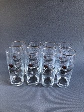 Vintage WERNESGRUNER PILS Gläser GEDREHT Wernesgrüner 1/2 Pint GOLDRAND X8 selten