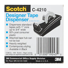 Scotch 3M Tischabroller Klebebandspender Schwarz C-4210 Tape Made in USA VINTAGE