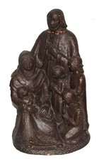 XL Figur Heilige Familie Maria Josef und Jesus, Krippe Weihachten Keramik Kirche