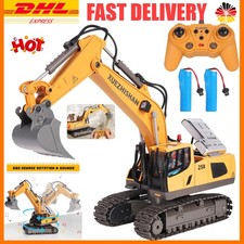 RC Bagger Baufahrzeug Sandspielzeug Mit 2 Akkus 2,4 GHz 12 Kanäle Fernbedienung