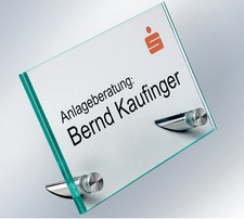 Tischaufsteller Floatglas 60°