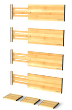Bambus 4x Schubladentrenner + 3x Abstandshalter * natur  (2447 E6)