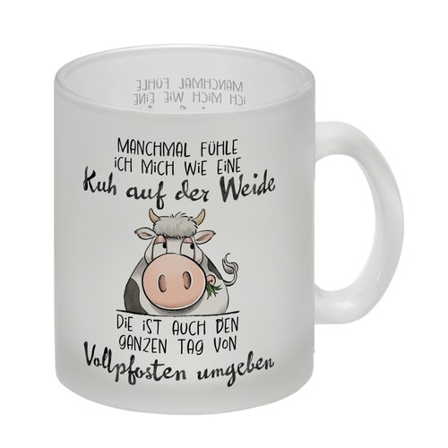 Kuh glas tasse - kuh, mit