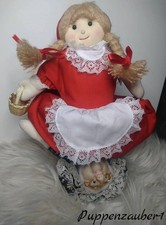 3 in 1 - Rotkäppchen / Großmutter / Wolf – Handgefertigte Stoffpuppe (ca. 30 cm)