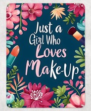 Mädchen, das Make-up liebt Metall Poster Wand Blechschild Mann Höhle Schuppen Haus Plakette