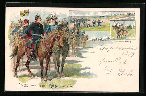 Lithographie kaisermanöver - lithographie,