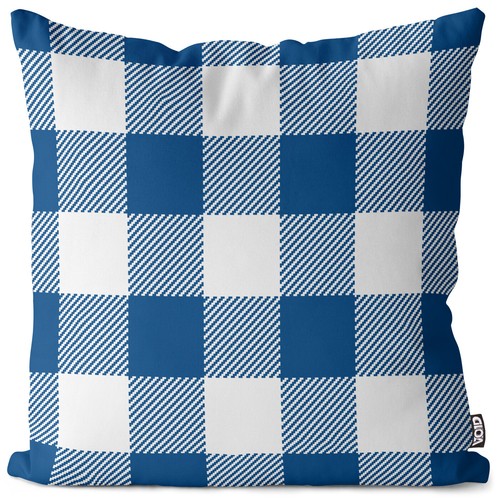 Plaid weiss blau - weiss, karos