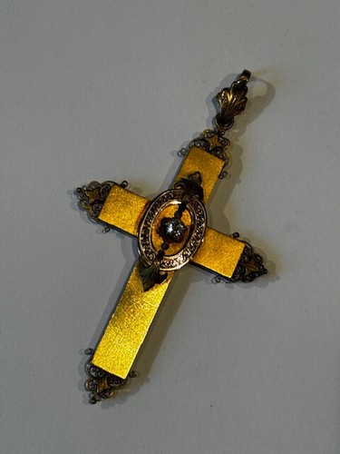 Kreuz gelb gold mit - kreuz, 14
