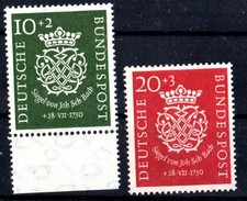 Bund, MiNr. 121-122 , postfr. "200.Todestagv.Bach", Mi.121 v Unterrand , Pracht