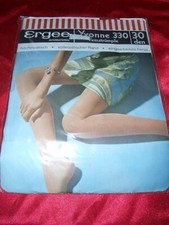 RAR Vintage Ergee Yvonne Nylons Nylonstrümpfe Gr. 9 braun 82-84 cm Stockings OVP