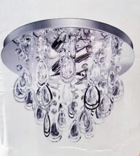 Deckenleuchte Deckenspot Action CARREE Chrom Glas Metall Drahtgeflecht, Neu