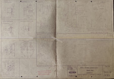 Orig. Technische Zeichnung Motor HATZ E89F luftgekühlt  Traktor tractor 46
