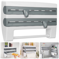 4-IN-1 KÜCHENROLLENSPENDER WAND-ROLLENHALTER FRISCHHALTEFOLIE SCHNEIDABROLLER DE