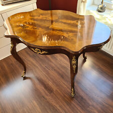 BAROCK TISCH - SPÄTBAROCK - UM 1790 - NUSSBAUM MIT MESSINGBESCHLÄGEN - ORIGINAL