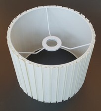 Lampenschirm Stoff creme weiß