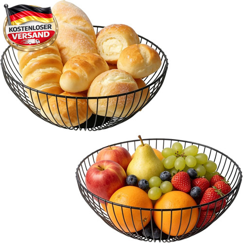 Obstschale metall 2er set - obstschale,