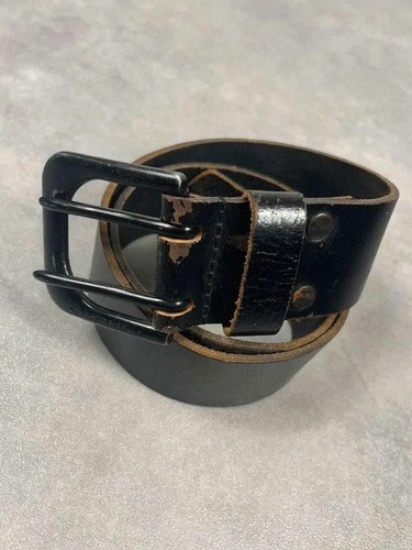 Ledergürtel schwarz vintage - ledergürtel,