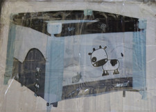 Looping - Faltbarer Laufstall 90 x 90 cm Black Emotion | mit Erhöhung