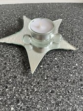 Teelichthalter Spiegelstern eingefasst von 3 Glaskugeln Durchmesser 14,5 cm