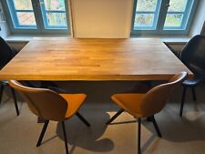 Massivholz, Esstisch, Eiche, Holz, Neuwertig, Gepflegt, Nichtraucher, Lederstuhl