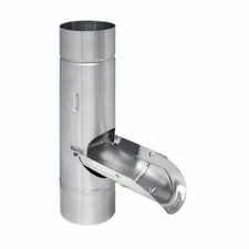 GRÖMO ZINK Regenwasserklappe  ø100mm TITANZINK mit Griffmulde ohne Sieb, 63532