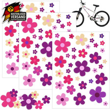 Blumen Aufkleber Set Fahrrad