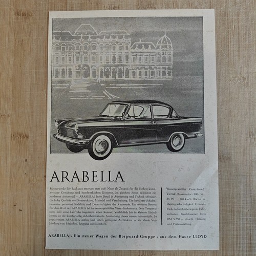 Lloyd arabella auto 1959 - auto,