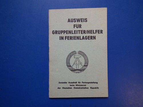 Ddr ausweis gruppenleiter - ddr, -gruppenleiter