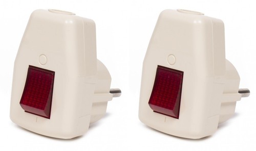 Schukostecker mit schalter - mit,