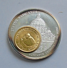 Medaille EUROPEAN CURRENCIES, Vatikanstadt mit 50 Lira-Münze