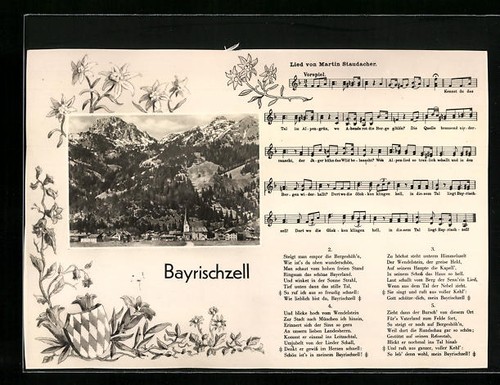 Ansichtskarte bayrischzell - ansichtskarte,