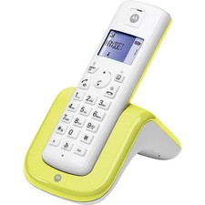  Schnurloses Telefon analog Motorola T201 Freisprechen Lemon Grün + B-Ware +