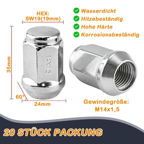Chrom radmutter mutter - 20,