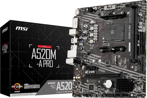 Msi a520m pro matx mainboard - pro,