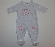 "Ergee" grau/rosa Nick-Strampler -Einhorn- GR: 62 Overall Mädchen