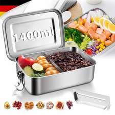 Lunchbox Bento Box Edelstahl Grill Metall Dose Brotdose Auslaufsicher Brotbox~