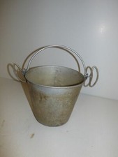 alter Alueimer Aluminium Eimer 10 Liter Eimerchen Melkeimer Deko