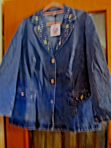 Damen jeansjacke mit stickerei - damen,