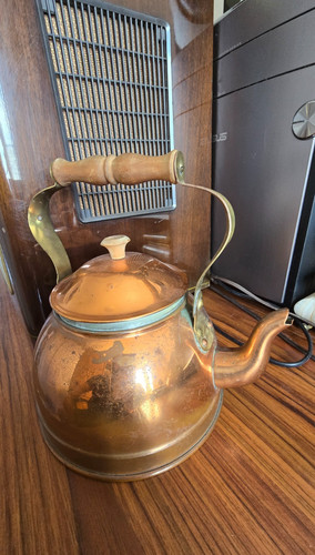Teekanne mit deckel - aus, kupfer