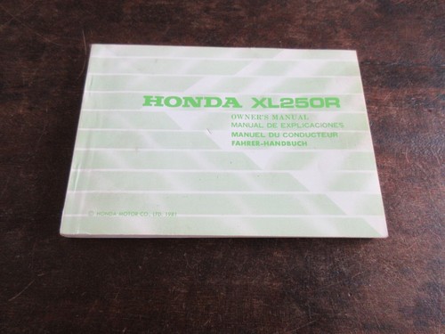 Honda xl250r 1981 owner - honda, owner's