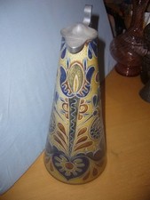 Krug Steingut mit Zinndeckel