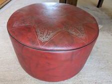 Orientalischer pouf aus leder - orientalischer,