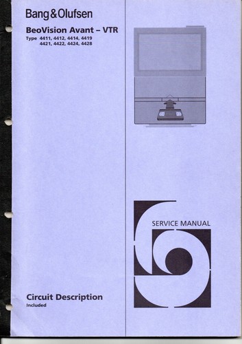 Service manual beovision avant - manual,